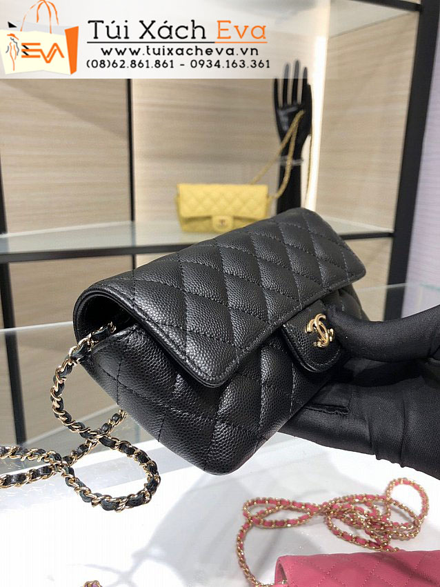 Túi Xách Chanel Mini Classic Flap Bag Siêu Cấp Màu Đen Đẹp M2044.